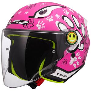 Kinderhelm open LS2 OF622 Funny II Paws roze