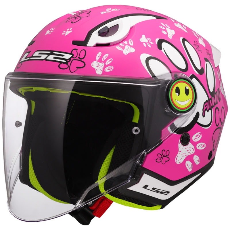 Kinderhelm open LS2 OF622 Funny II Paws roze