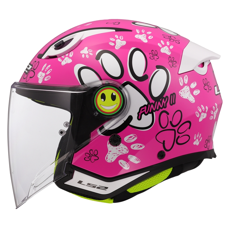 Kinderhelm open LS2 OF622 Funny II Paws roze
