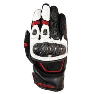 Motorhandschoenen Oxford RP-4S 3.0 wit-zwart-rood