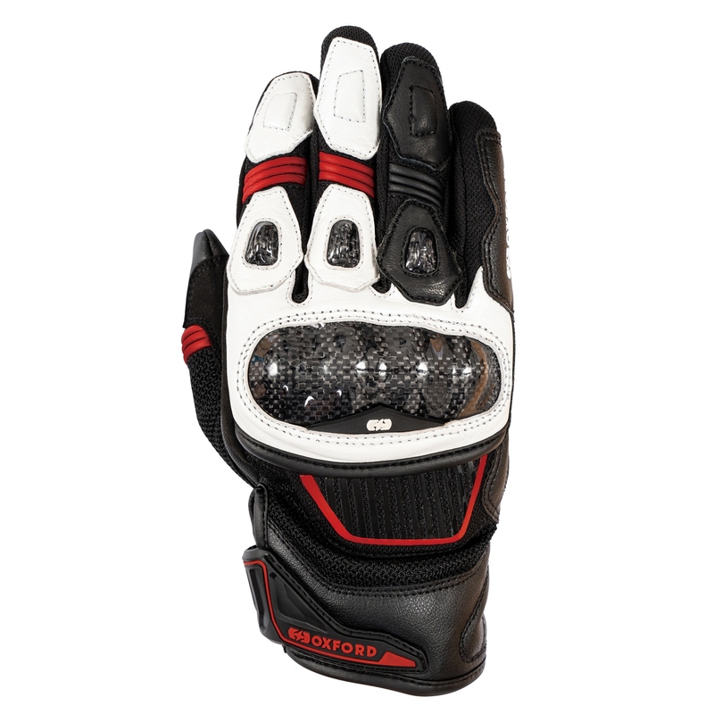 Motorhandschoenen Oxford RP-4S 3.0 wit-zwart-rood