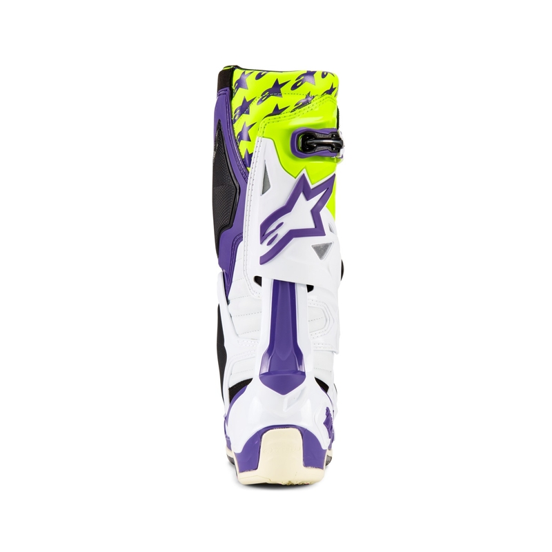 Alpinestars TECH 10 limited edition Dirt Studios paars-wit-geel motorlaarzen