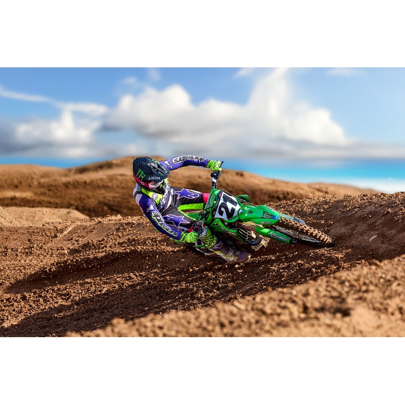 Alpinestars Supertech SX limited edition Dirt Studios wit-paars-roze-fluo geel motorcross shirt