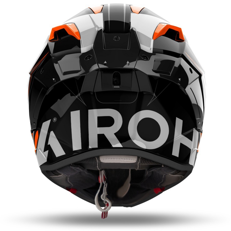 Integraal motorhelm Airoh GP800 Must oranje