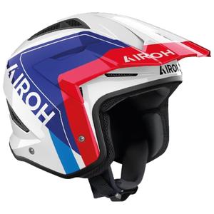 Valhelm voor motorfiets Airoh TRR 2 Hunt blauw-rood