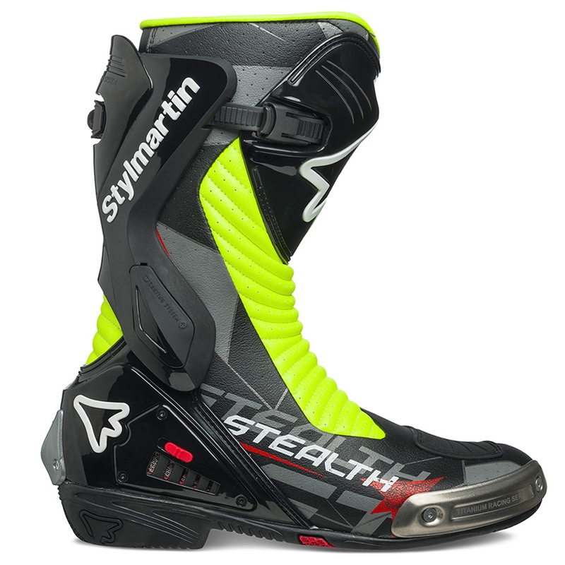 Stylmartin Stealth Evo Air zwart-fluo gele motorlaarzen