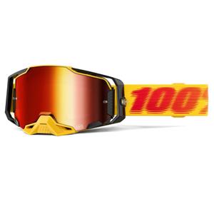 Motorcrossbril 100% ARMEGA Tetsu met rood plexi