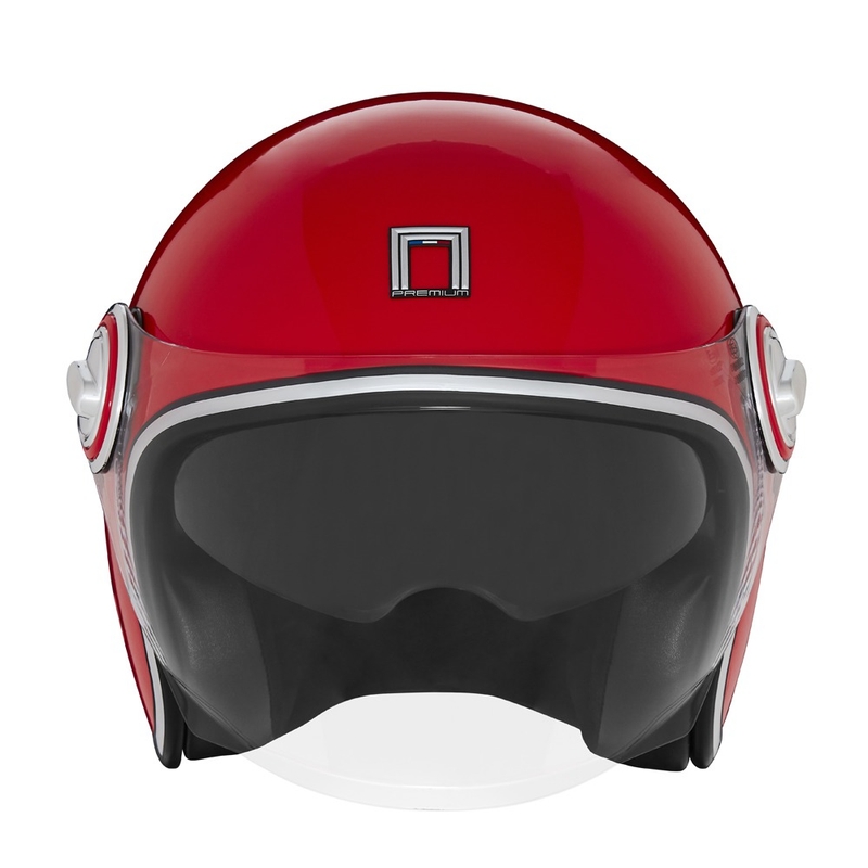 Open motorhelm NOX PREMIUM Heritage rood