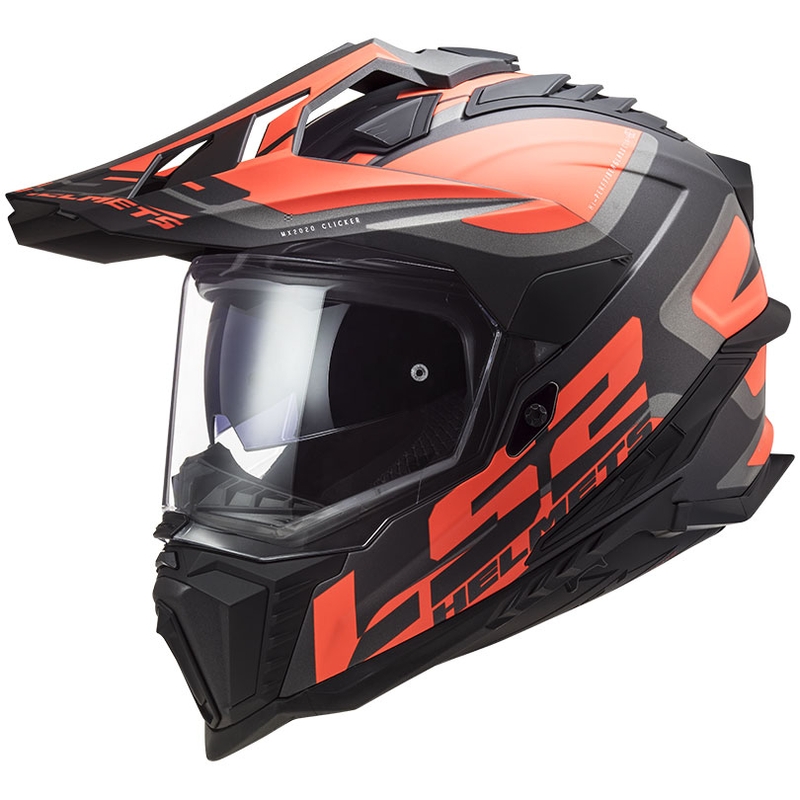 Endurohelm LS2 MX701 Explorer Alter zwart-fluor oranje-grijs mat