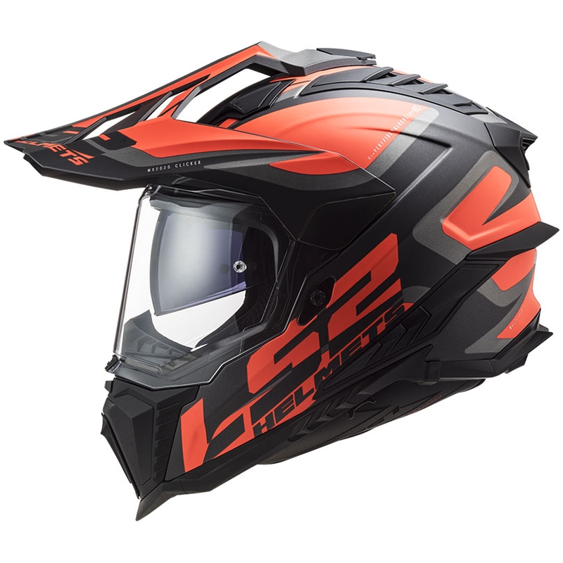 Endurohelm LS2 MX701 Explorer Alter zwart-fluor oranje-grijs mat