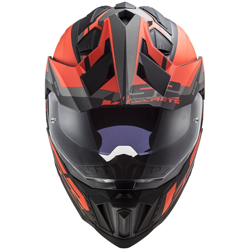 Endurohelm LS2 MX701 Explorer Alter zwart-fluor oranje-grijs mat