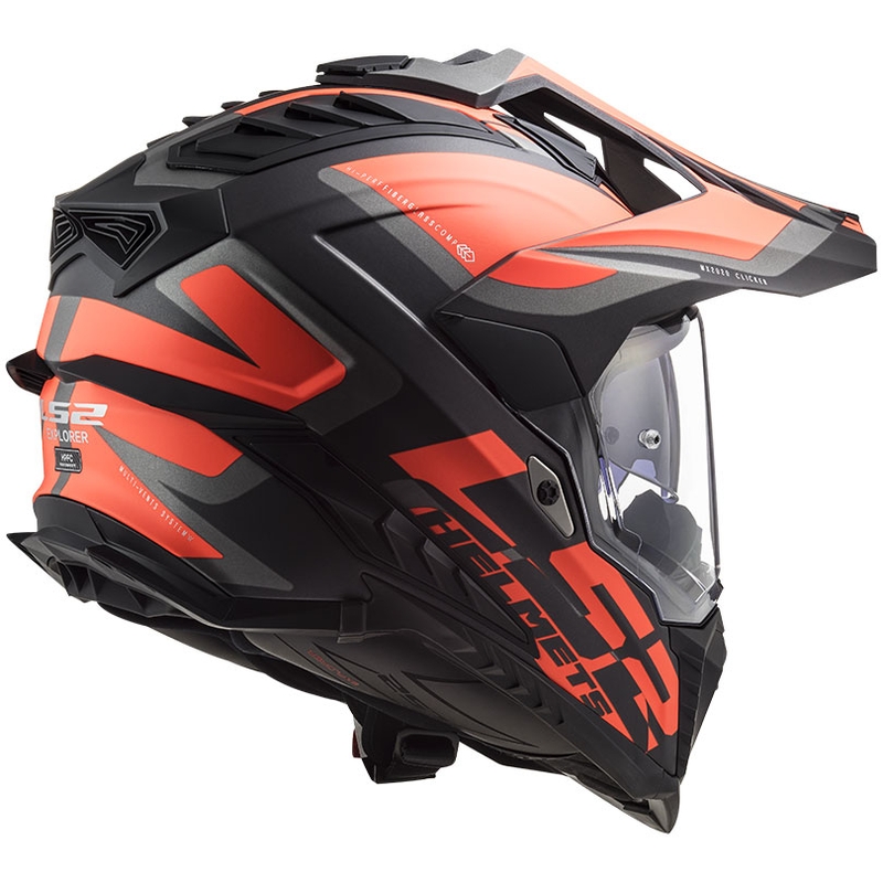 Endurohelm LS2 MX701 Explorer Alter zwart-fluor oranje-grijs mat