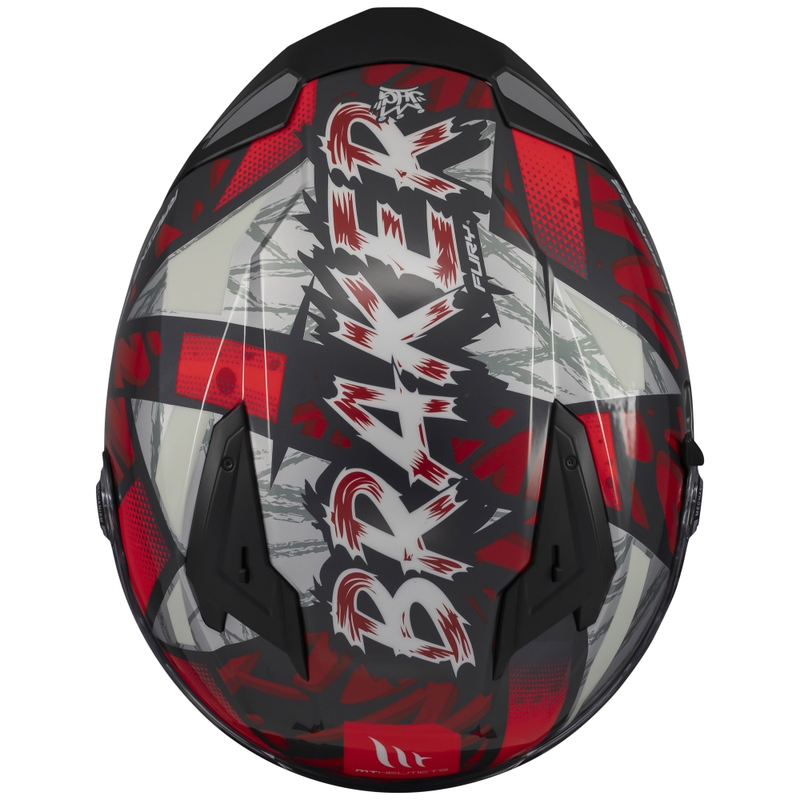 MT Braker SV Fury integraal motorhelm zwart-grijs-rood