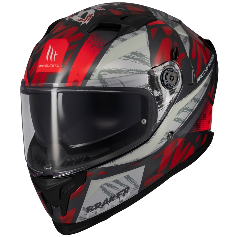 MT Braker SV Fury integraal motorhelm zwart-grijs-rood
