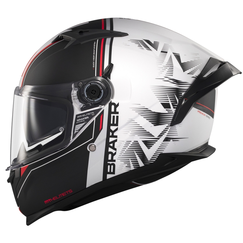 MT Braker SV Charm integraal motorhelm mat zwart/wit