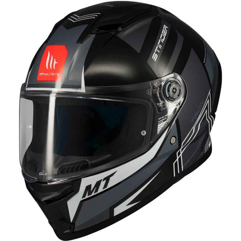 MT Stinger 2 Tron integraal motorhelm zwart-grijs