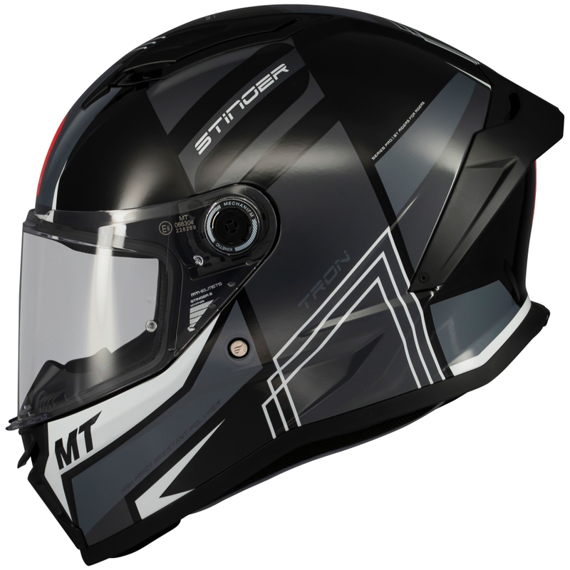 MT Stinger 2 Tron integraal motorhelm zwart-grijs