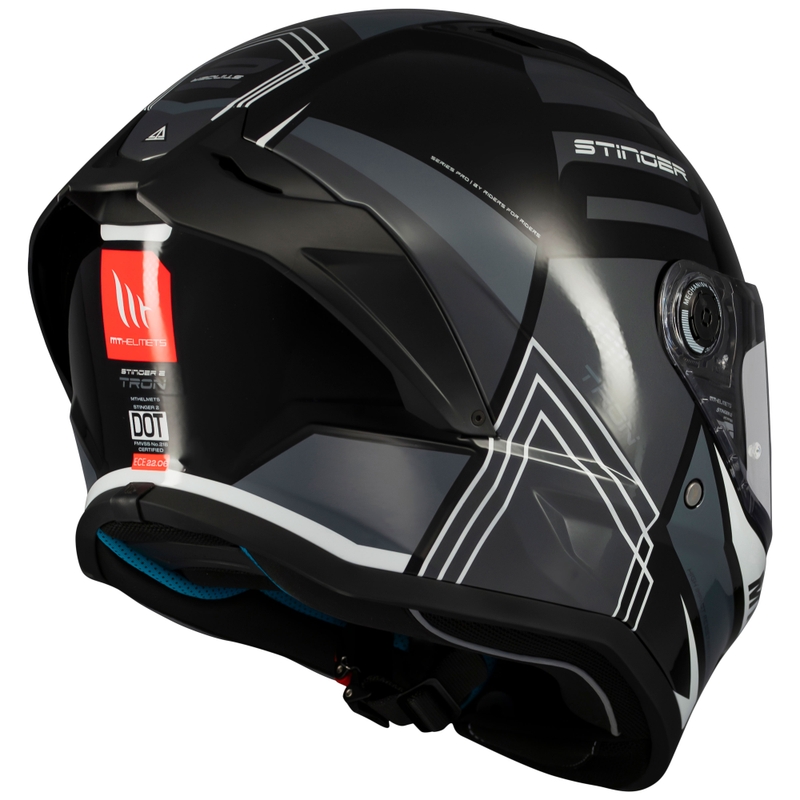 MT Stinger 2 Tron integraal motorhelm zwart-grijs