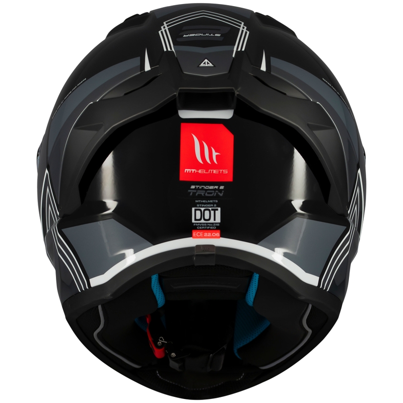 MT Stinger 2 Tron integraal motorhelm zwart-grijs
