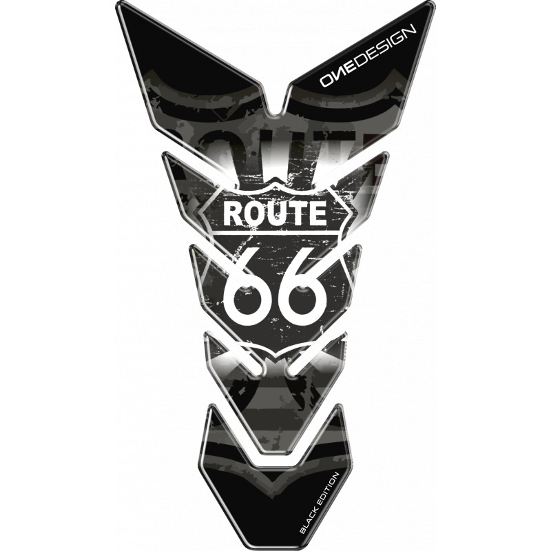 Brandstoftankdeksel Print Zwart - Route 66