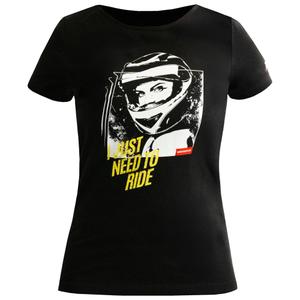 Dames-T-shirt Motozem Meisje zwart