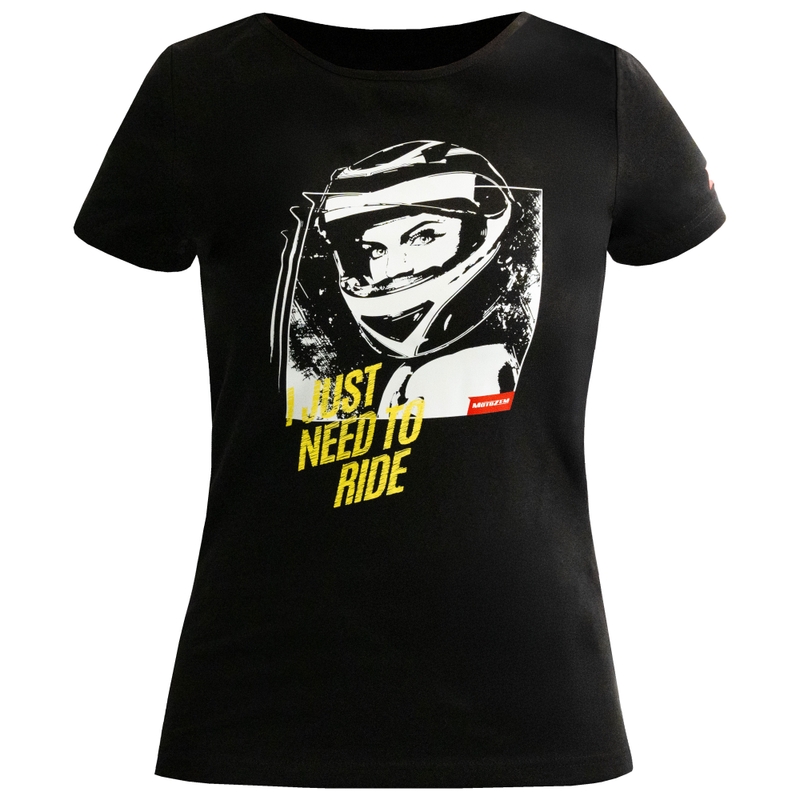 Dames MotoZem Girl T-shirt zwart
