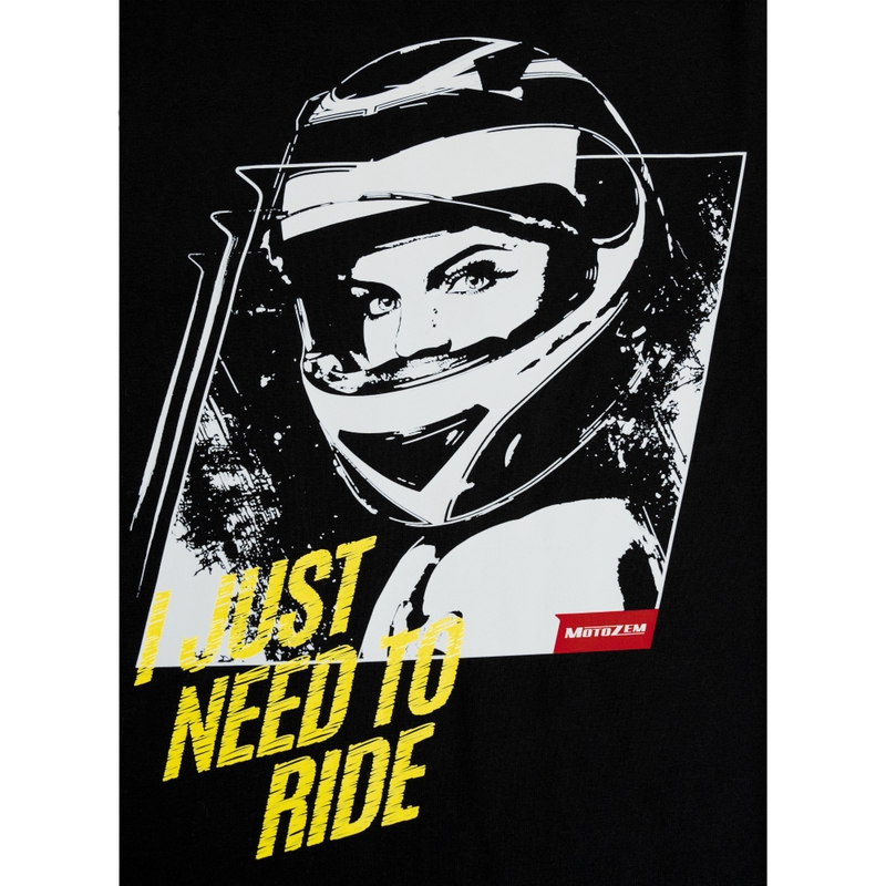 Dames MotoZem Girl T-shirt zwart