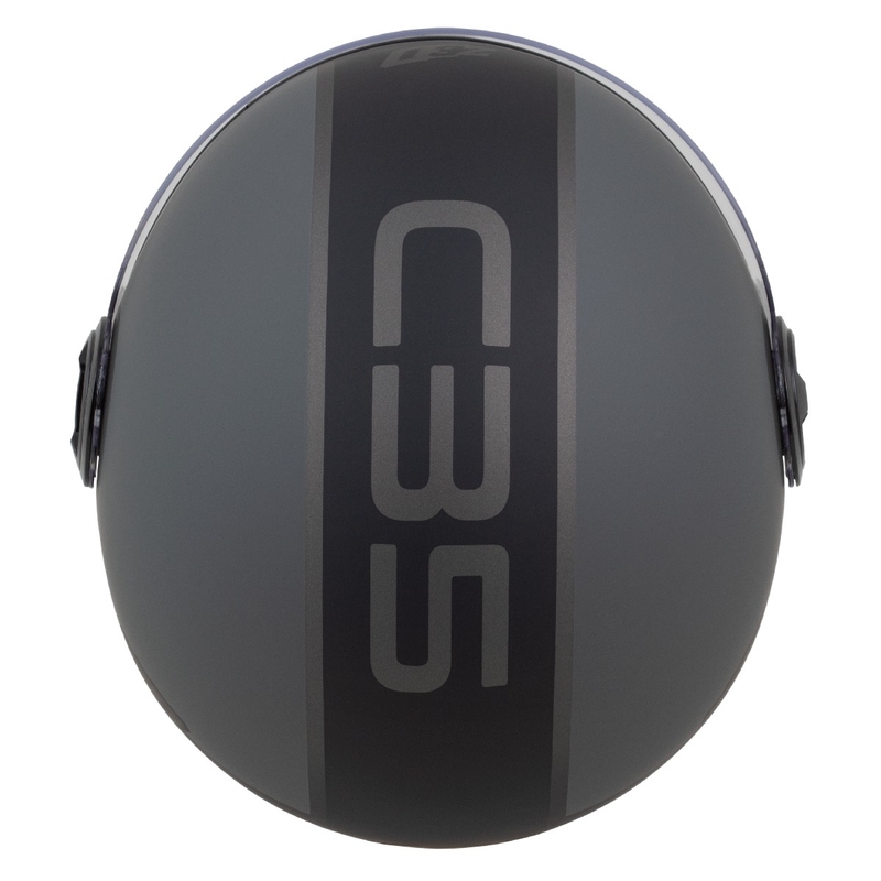Open helm ZED C35 grijs-zwart mat