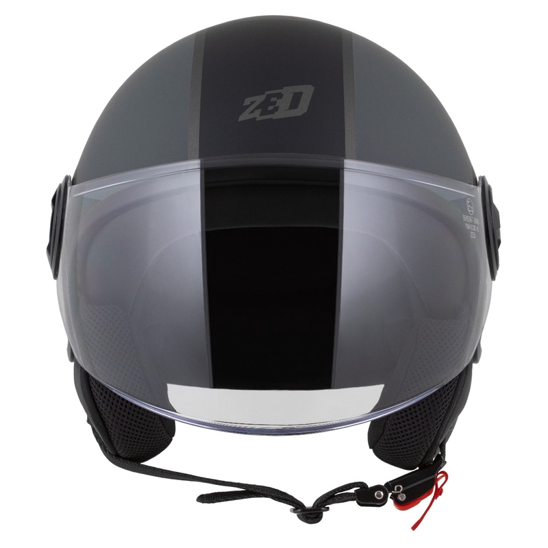 Open helm ZED C35 grijs-zwart mat