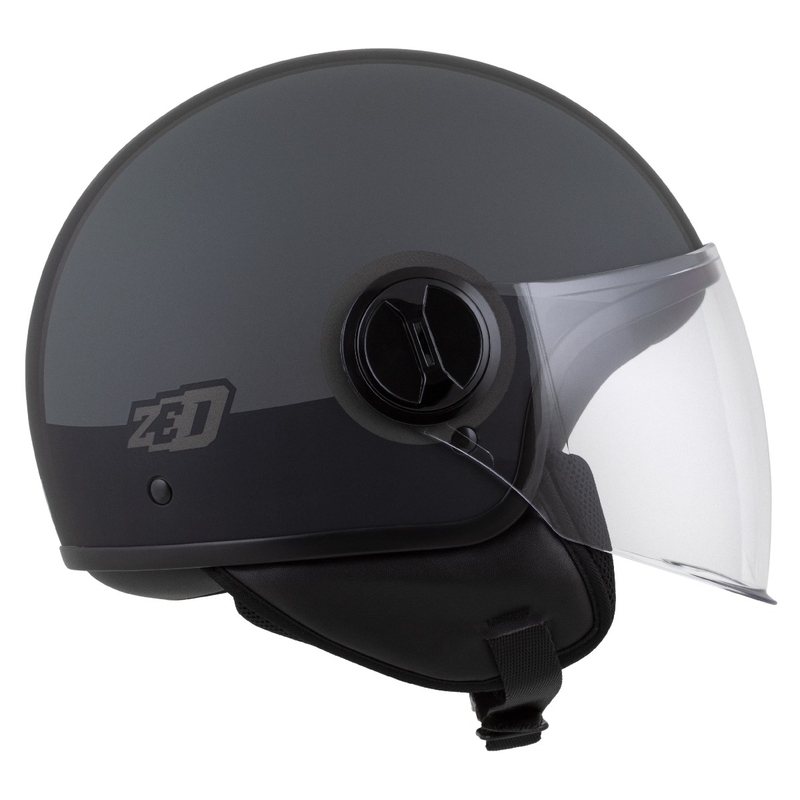 Open helm ZED C35 grijs-zwart mat