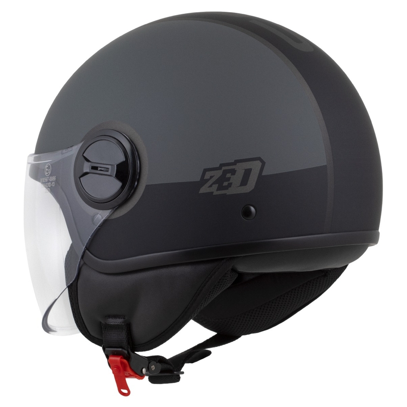 Open helm ZED C35 grijs-zwart mat
