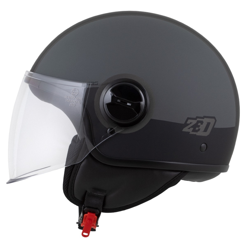 Open helm ZED C35 grijs-zwart mat