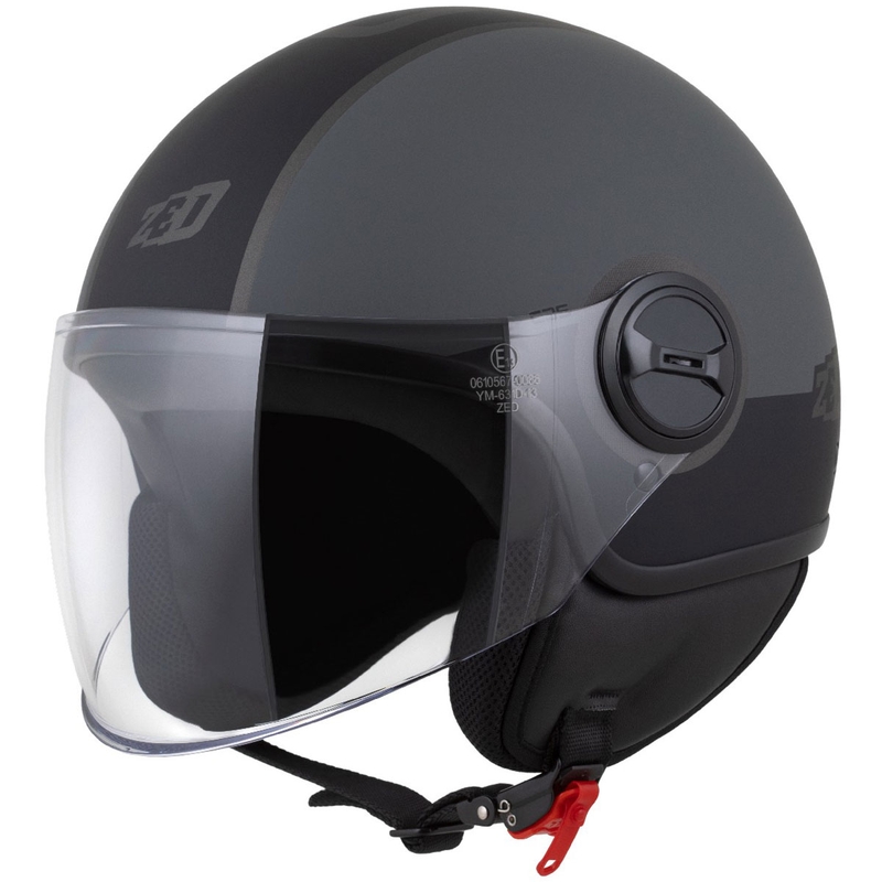 Open helm ZED C35 grijs-zwart mat