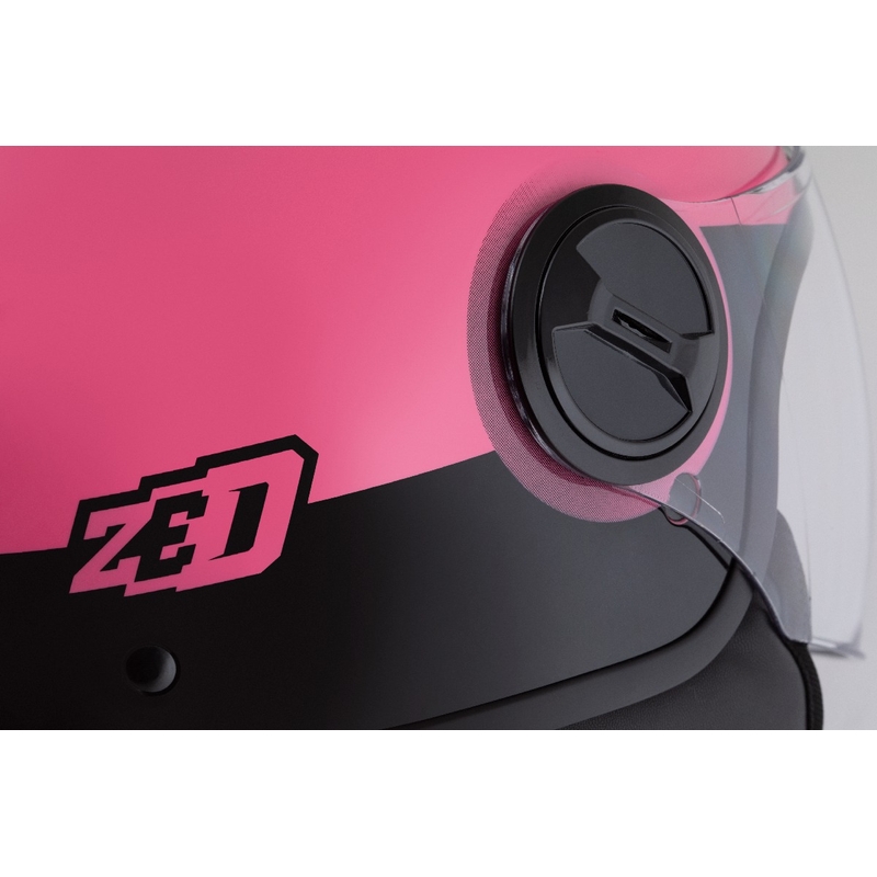 Open helm ZED C35 roze-zwart
