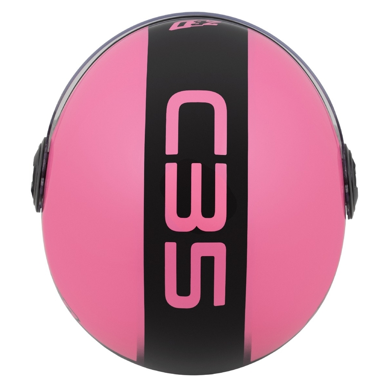 Open helm ZED C35 roze-zwart
