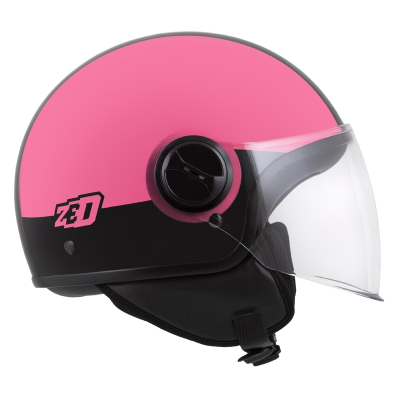 Open helm ZED C35 roze-zwart