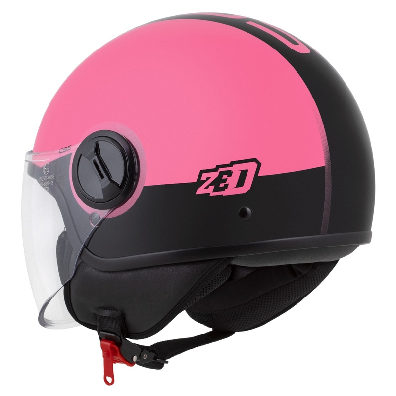 Open helm ZED C35 roze-zwart