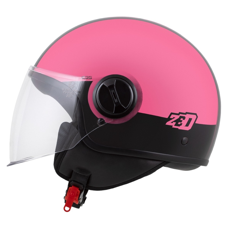 Open helm ZED C35 roze-zwart
