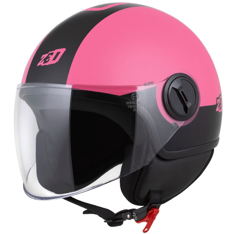 Open helm ZED C35 roze-zwart