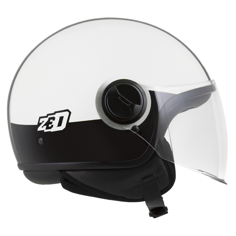 Open helm ZED C35 wit-zwart