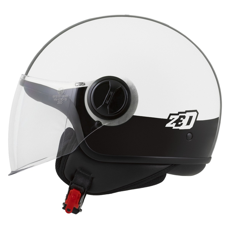 Open helm ZED C35 wit-zwart