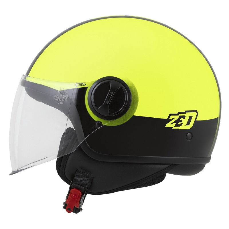 Open helm ZED C35 fluo geel-zwart