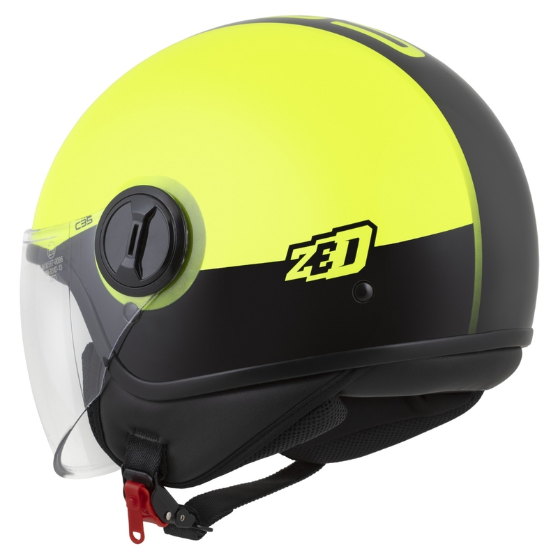 Open helm ZED C35 fluo geel-zwart