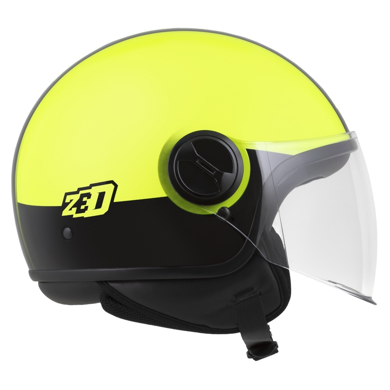 Open helm ZED C35 fluo geel-zwart