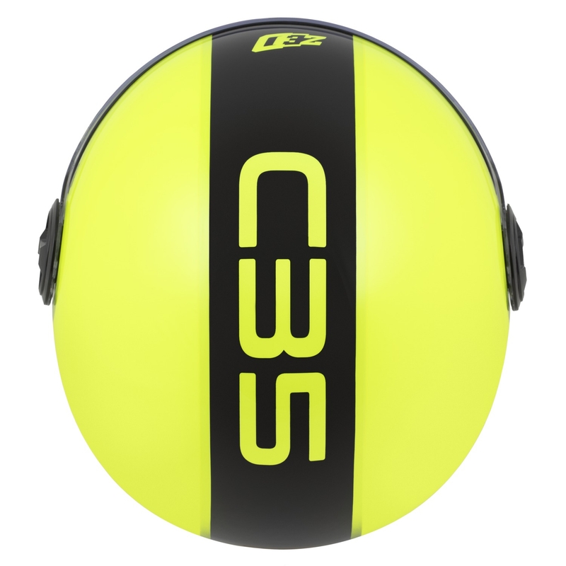 Open helm ZED C35 fluo geel-zwart
