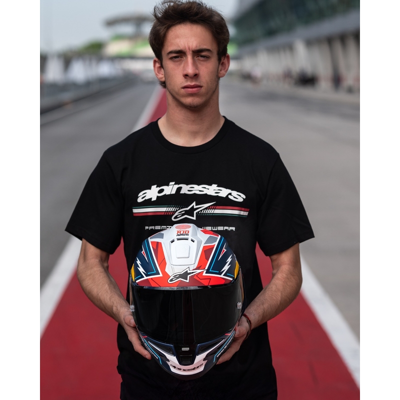 Alpinestars Supertech R-10 limited edition integraalhelm Pedro Acosta mat blauw-rood-wit