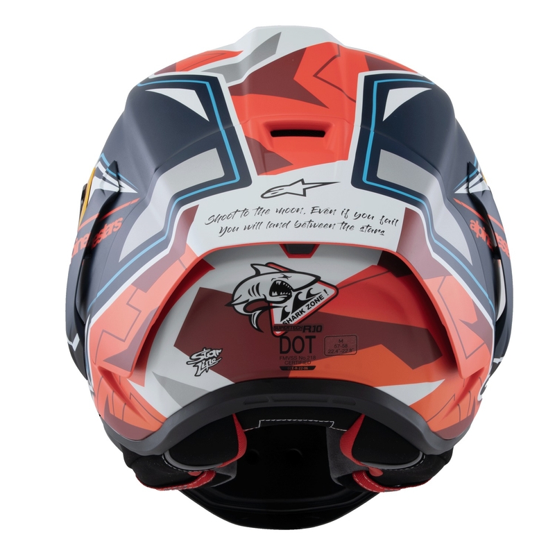 Alpinestars Supertech R-10 limited edition integraalhelm Pedro Acosta mat blauw-rood-wit