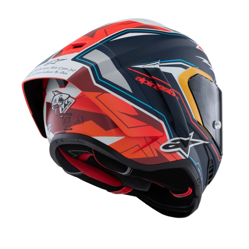 Alpinestars Supertech R-10 limited edition integraalhelm Pedro Acosta mat blauw-rood-wit