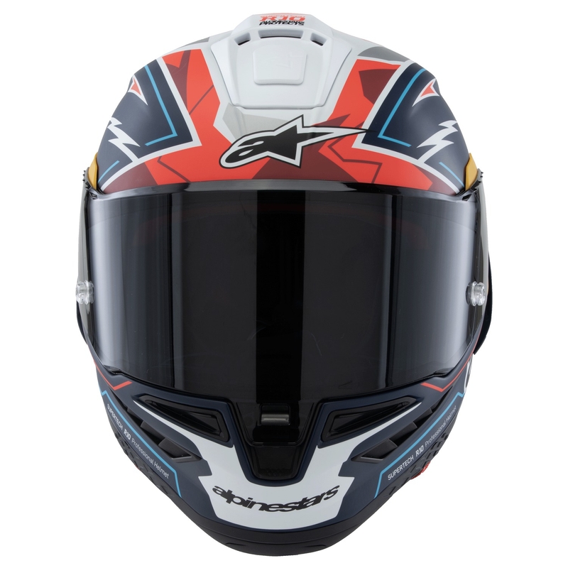 Alpinestars Supertech R-10 limited edition integraalhelm Pedro Acosta mat blauw-rood-wit