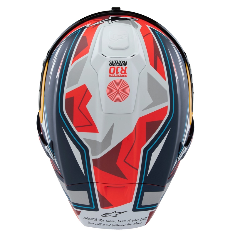Alpinestars Supertech R-10 limited edition integraalhelm Pedro Acosta mat blauw-rood-wit